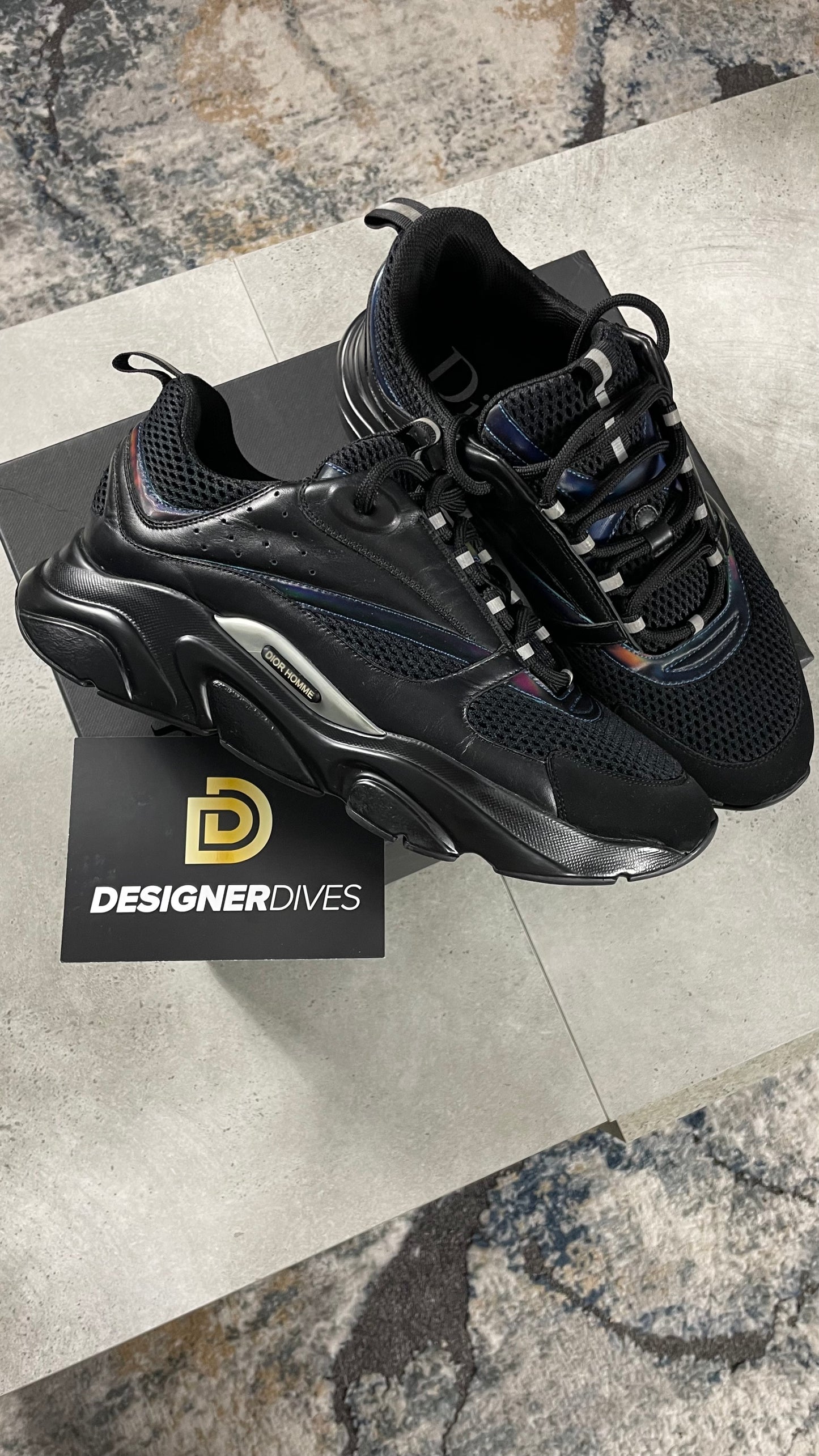 DIOR B22 - JET FUEL BLACK (Pre-owned) || SNEAKERS FOR MEN