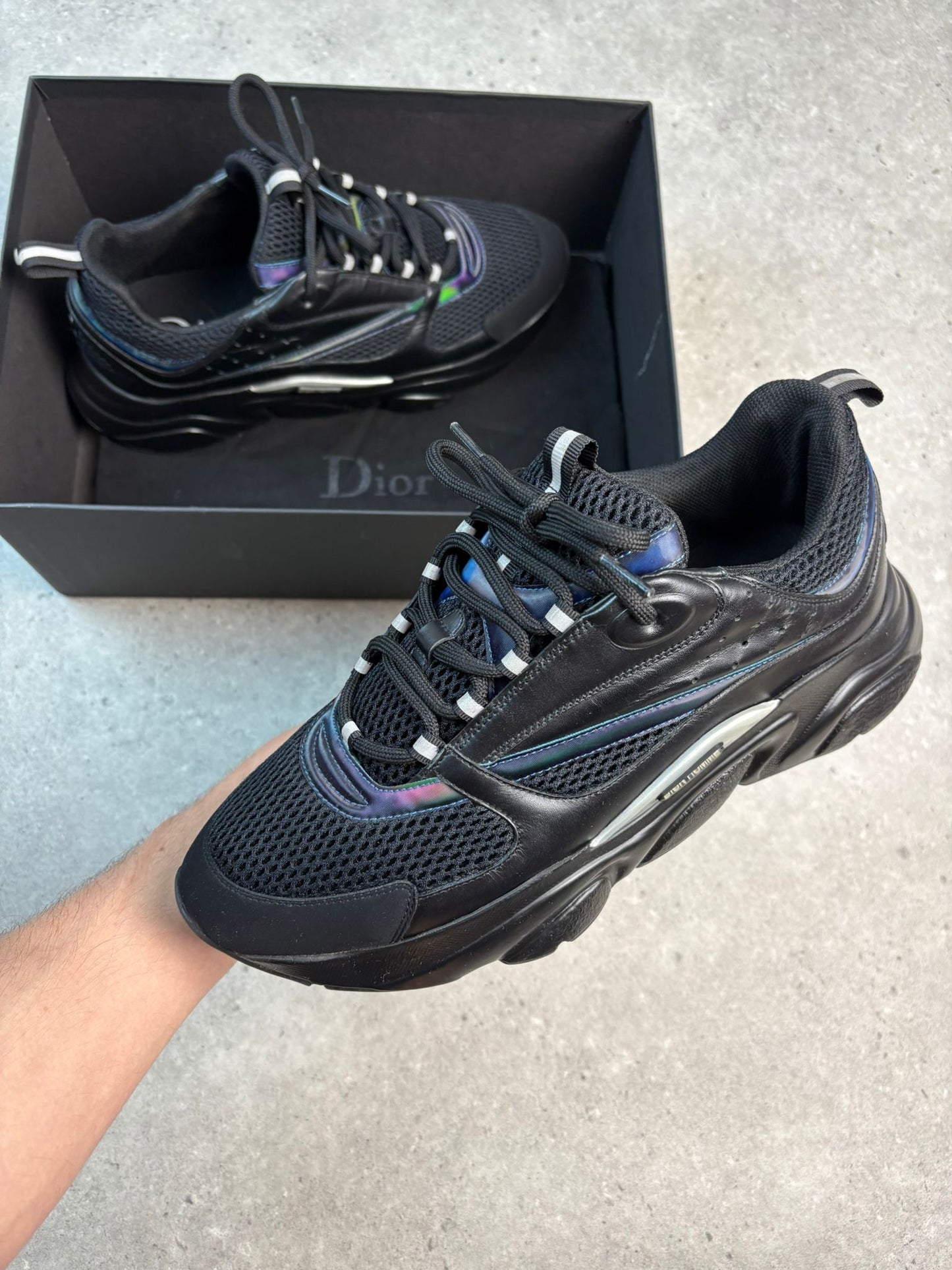 DIOR B22 - JET FUEL BLACK (Pre-owned) || SNEAKERS FOR MEN