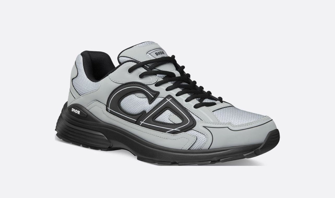 DIOR B30 TRAINERS - GREY/BLACK || SNEAKERS FOR MEN