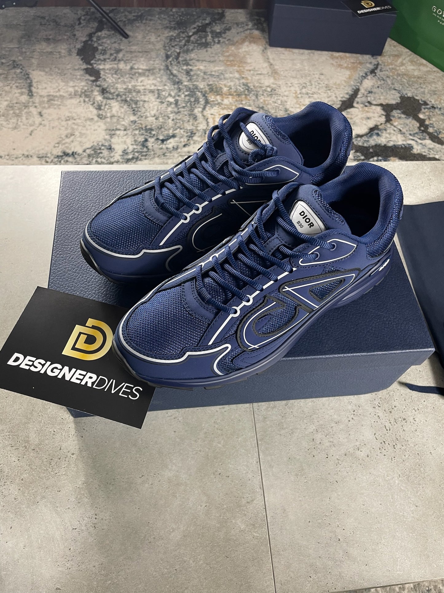 DIOR B30 TRAINERS - DARK BLUE || SNEAKERS FOR MEN