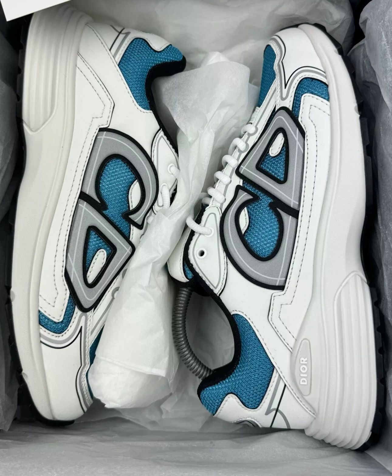 DIOR B30 TRAINERS - WHITE BLUE || SNEAKERS FOR MEN
