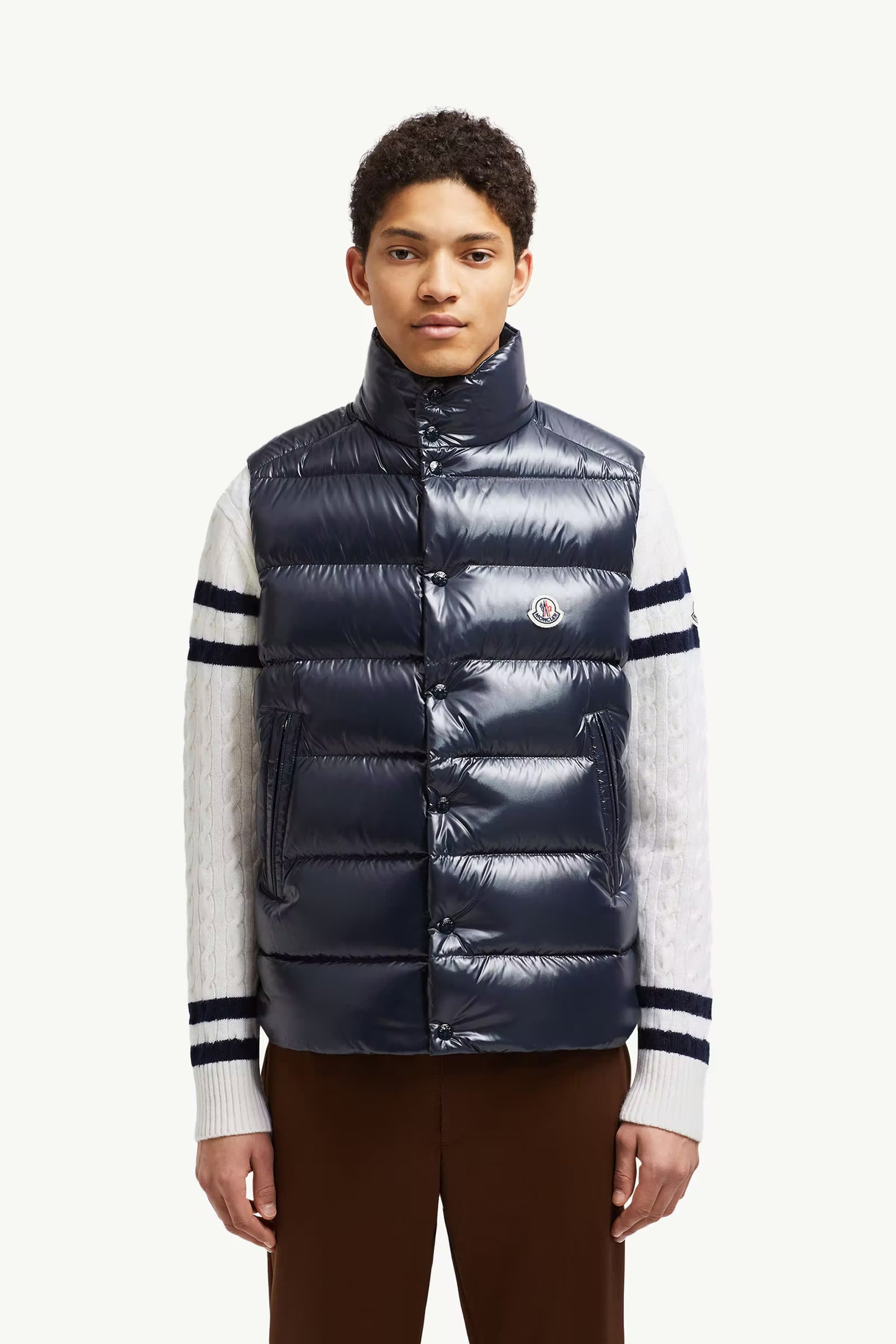 MONCLER TIBB DOWN GILET - NAVY || DESIGNER JACKET