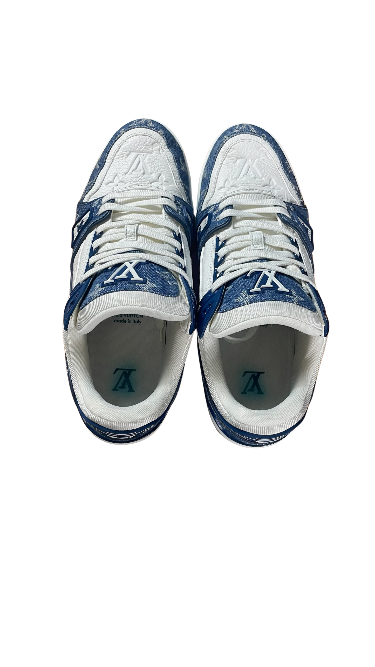 LV DENIM TRAINERS - BLUE (PRE-OWNED) || SNEAKERS FOR MEN