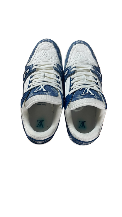 LV DENIM TRAINERS - BLUE (PRE-OWNED) || SNEAKERS FOR MEN