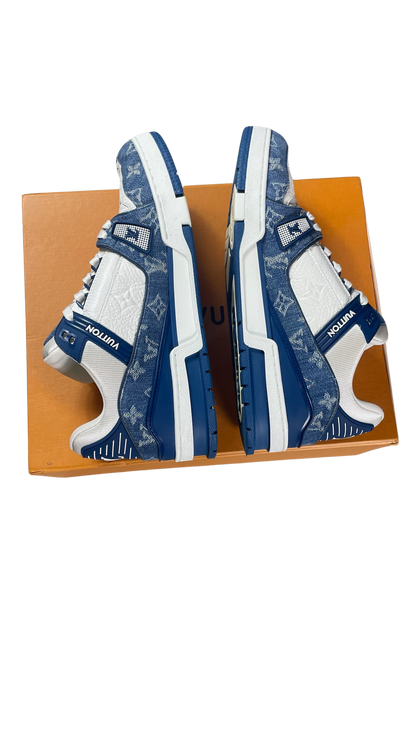 LV DENIM TRAINERS - BLUE (PRE-OWNED) || SNEAKERS FOR MEN