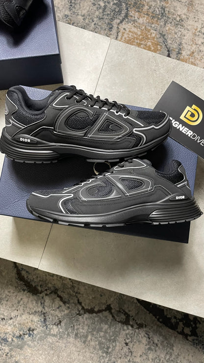DIOR B30 TRAINERS - TRIPLE BLACK || SNEAKERS FOR MEN
