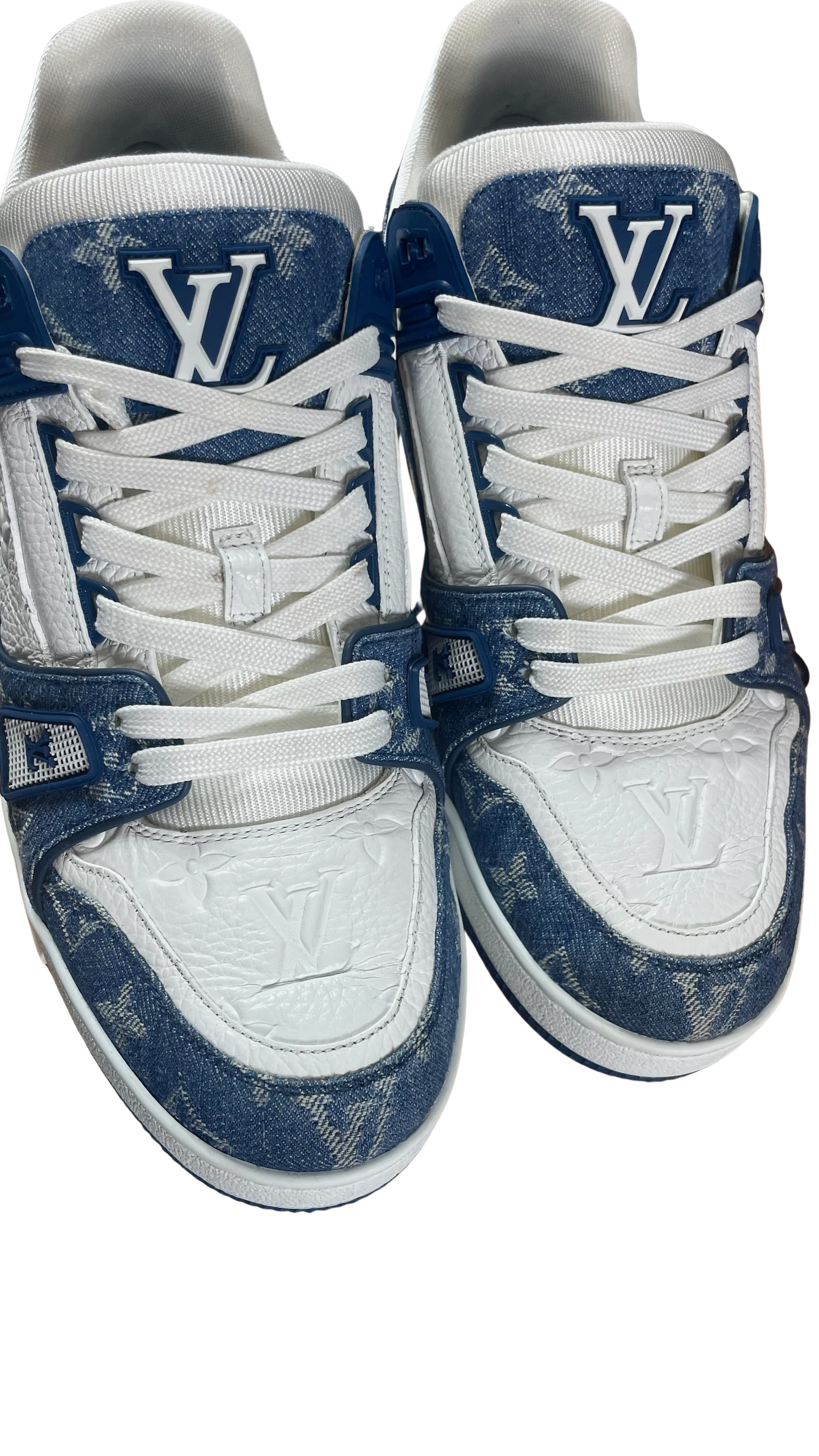 LV DENIM TRAINERS - BLUE (PRE-OWNED) || SNEAKERS FOR MEN