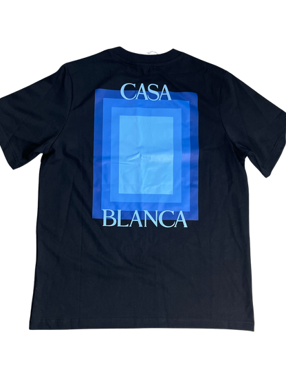 CASABLANCA DEGRADE SCREEN T-SHIRT - BLACK || SHIRT FOR MEN