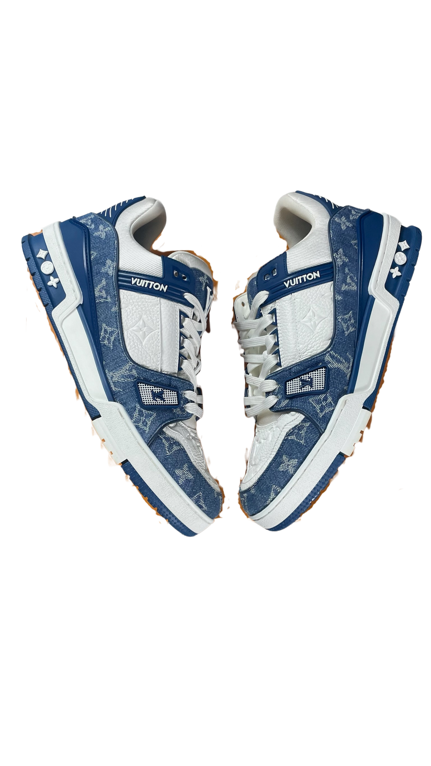 LV DENIM TRAINERS - BLUE (PRE-OWNED) || SNEAKERS FOR MEN