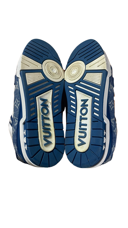 LV DENIM TRAINERS - BLUE (PRE-OWNED) || SNEAKERS FOR MEN