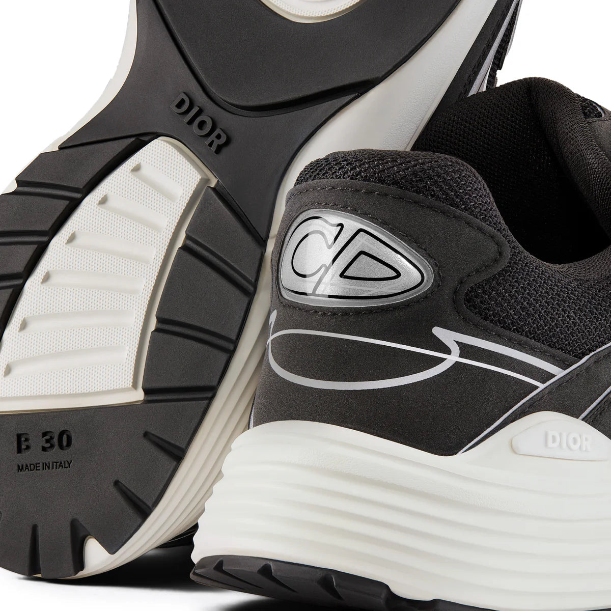 DIOR B30 - MESH BLACK & WHITE || SNEAKERS FOR MEN