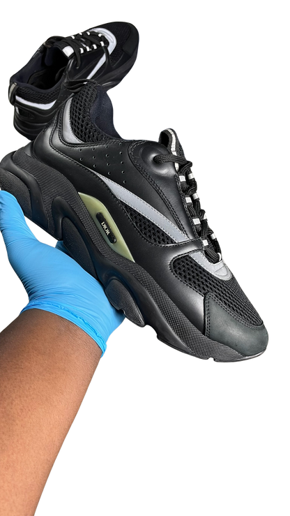 DIOR B22 TRAINERS - BLACK (PRE-OWNED) || SNEAKERS FOR MEN