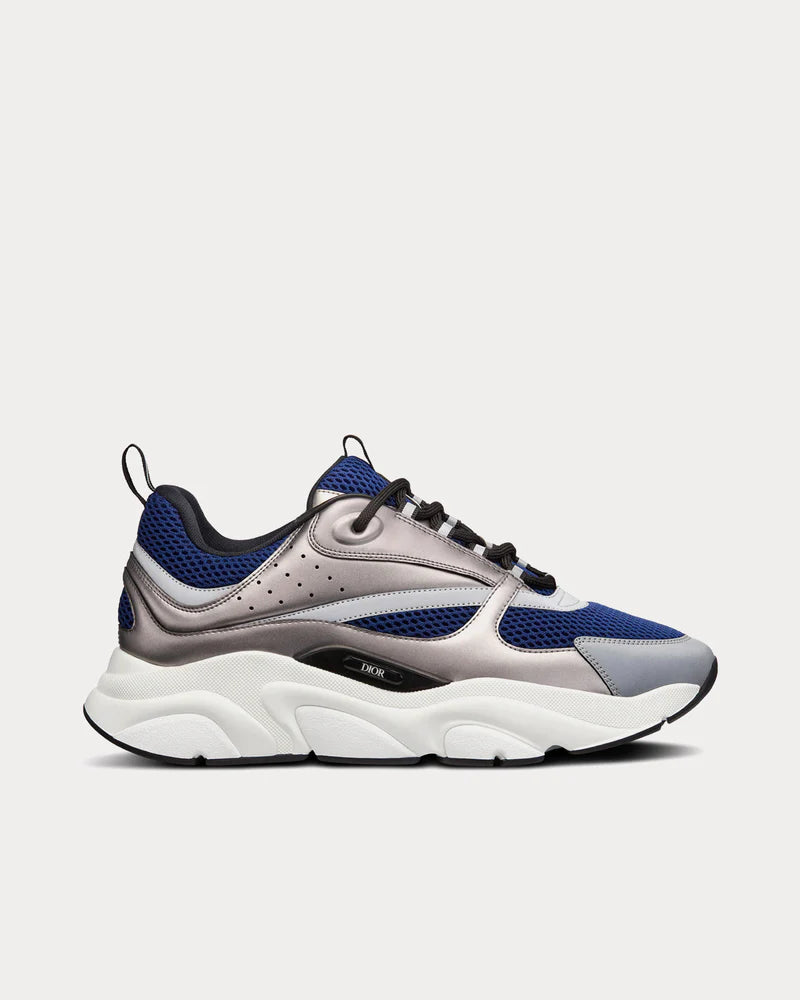 DIOR B22 - MESH SILVER & NAVY BLUE || SNEAKERS FOR MEN