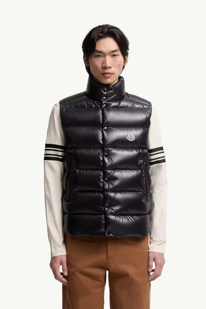 MONCLER TIBB DOWN GILET - BLACK || DESIGNER JACKET