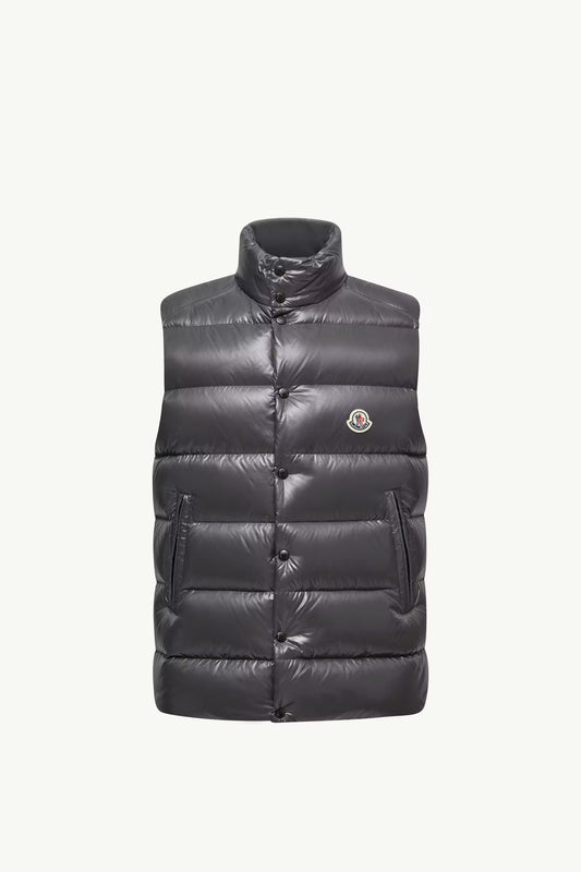 MONCLER TIBB DOWN GILET - GREY || DESIGNER JACKET